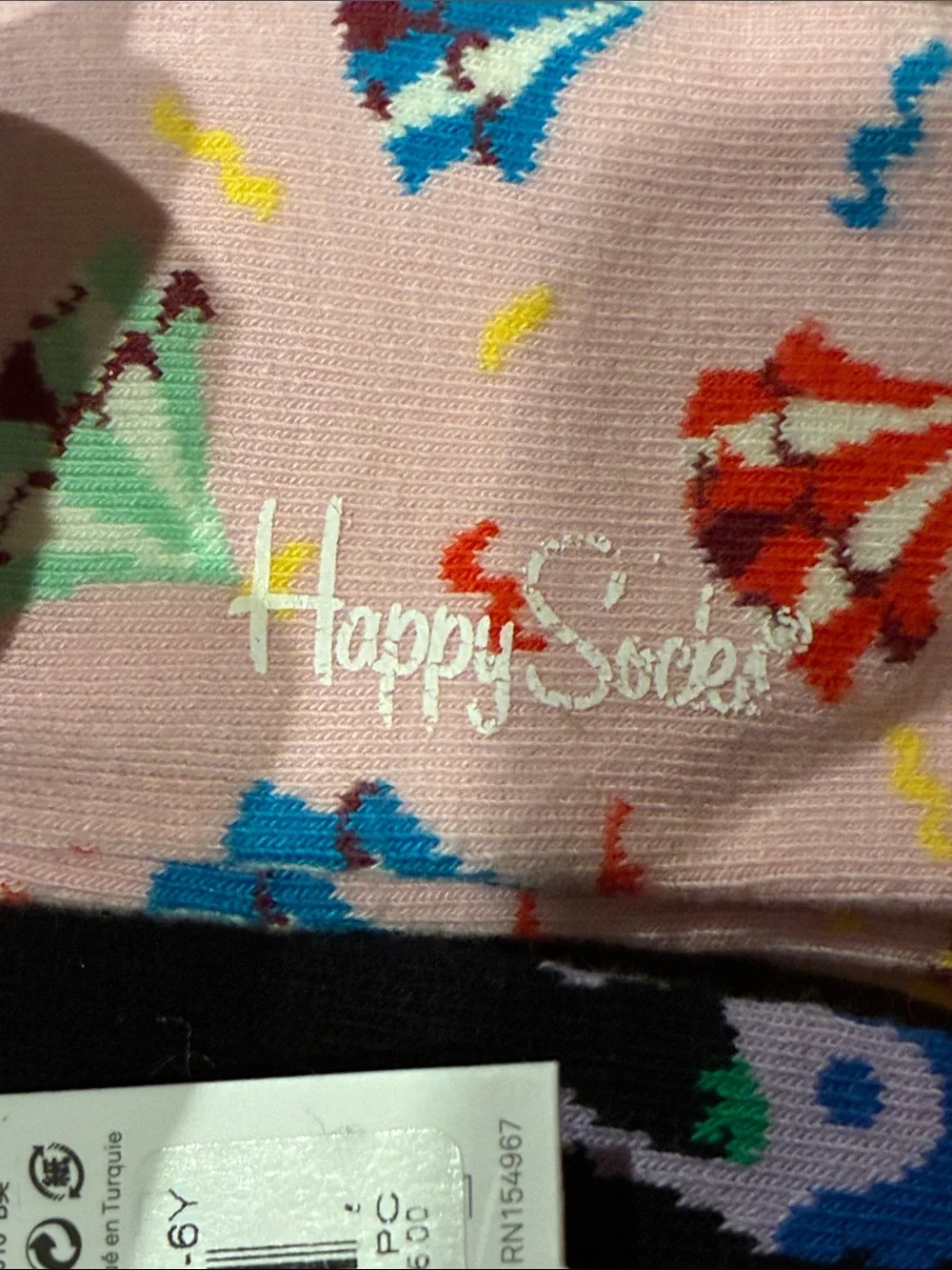 NWT Happy Socks Kids Crew Socks - Size 4-6 Years Cute!!